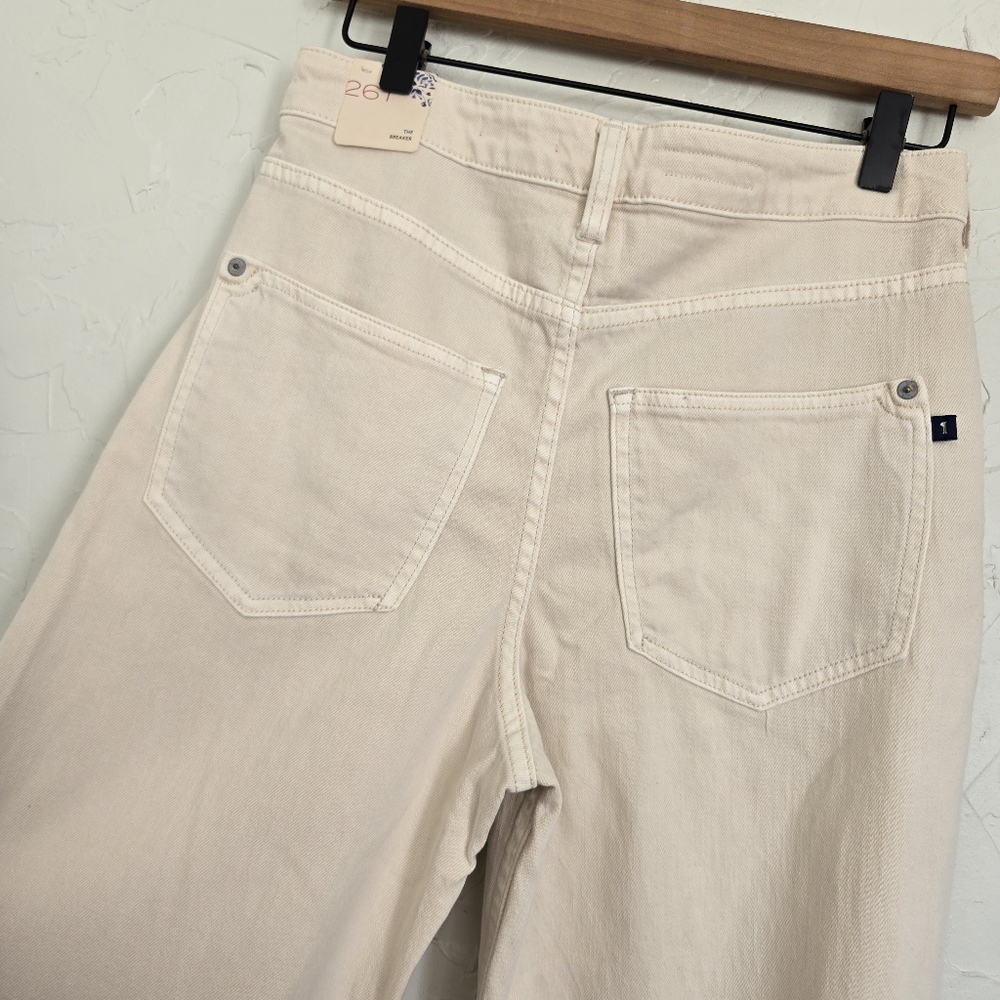NWT Anthropologie Pilcro the Breaker Cream Pants Jeans, 26T - Picture 6 of 14